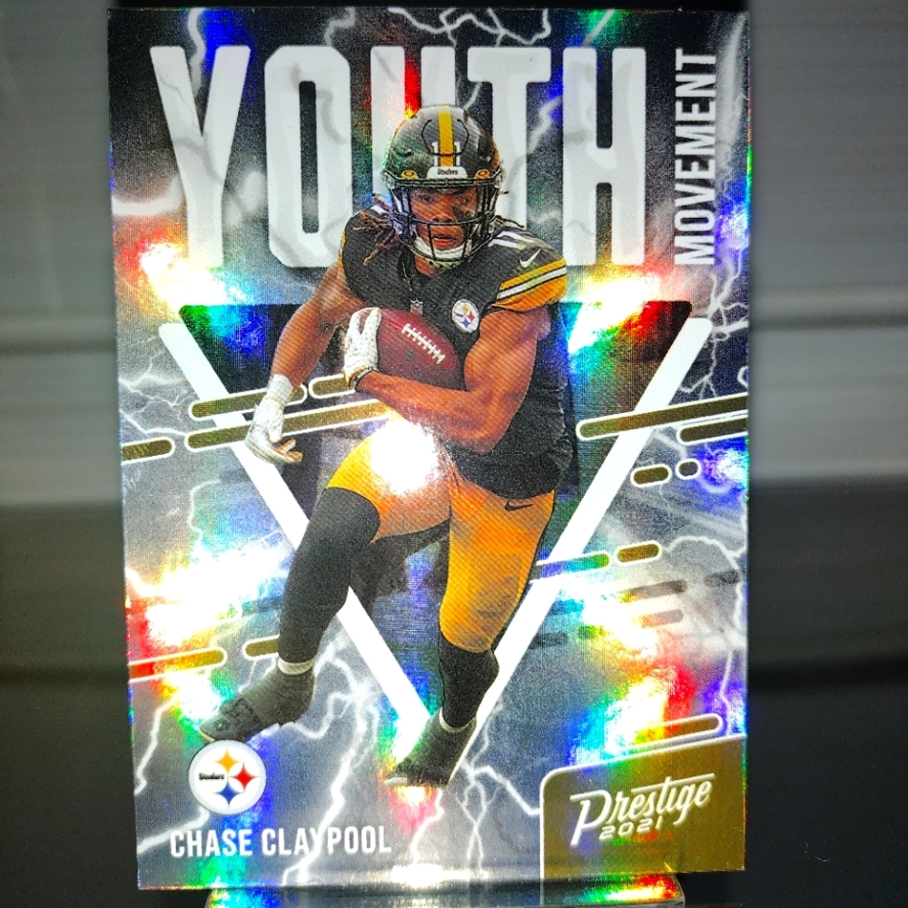 (Chase Claypool) (#YM-14) Rookie (Lightning Youth Prestige 2021) Card.